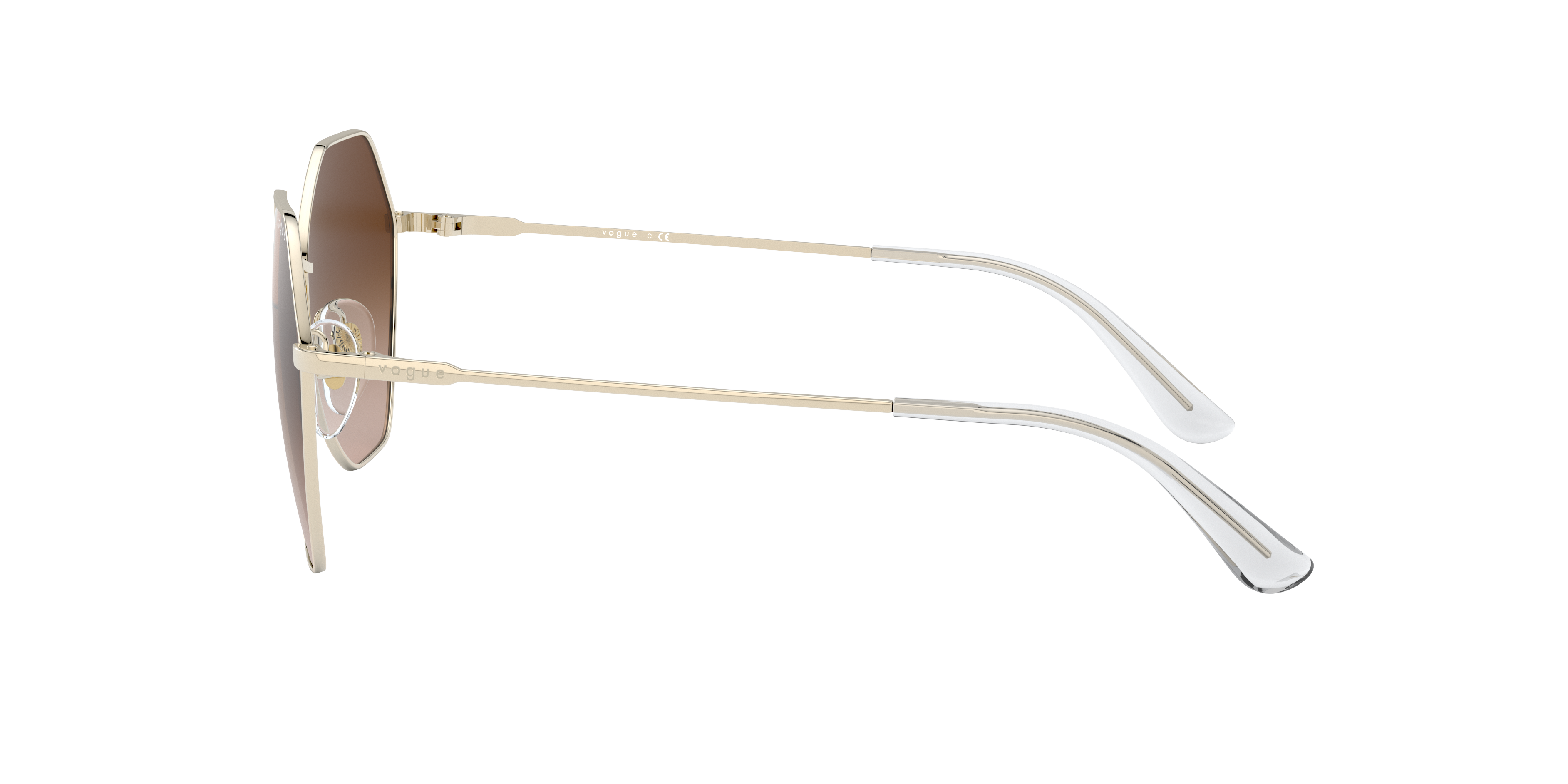 VO4180S Lichtgoud MetaalSunglass Frames van B24, Zijaanzicht