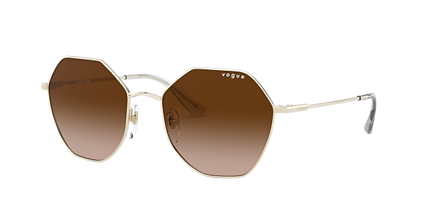 VO4180S Hellgold MetallSunglass Frames von B24, Dreiviertelansicht