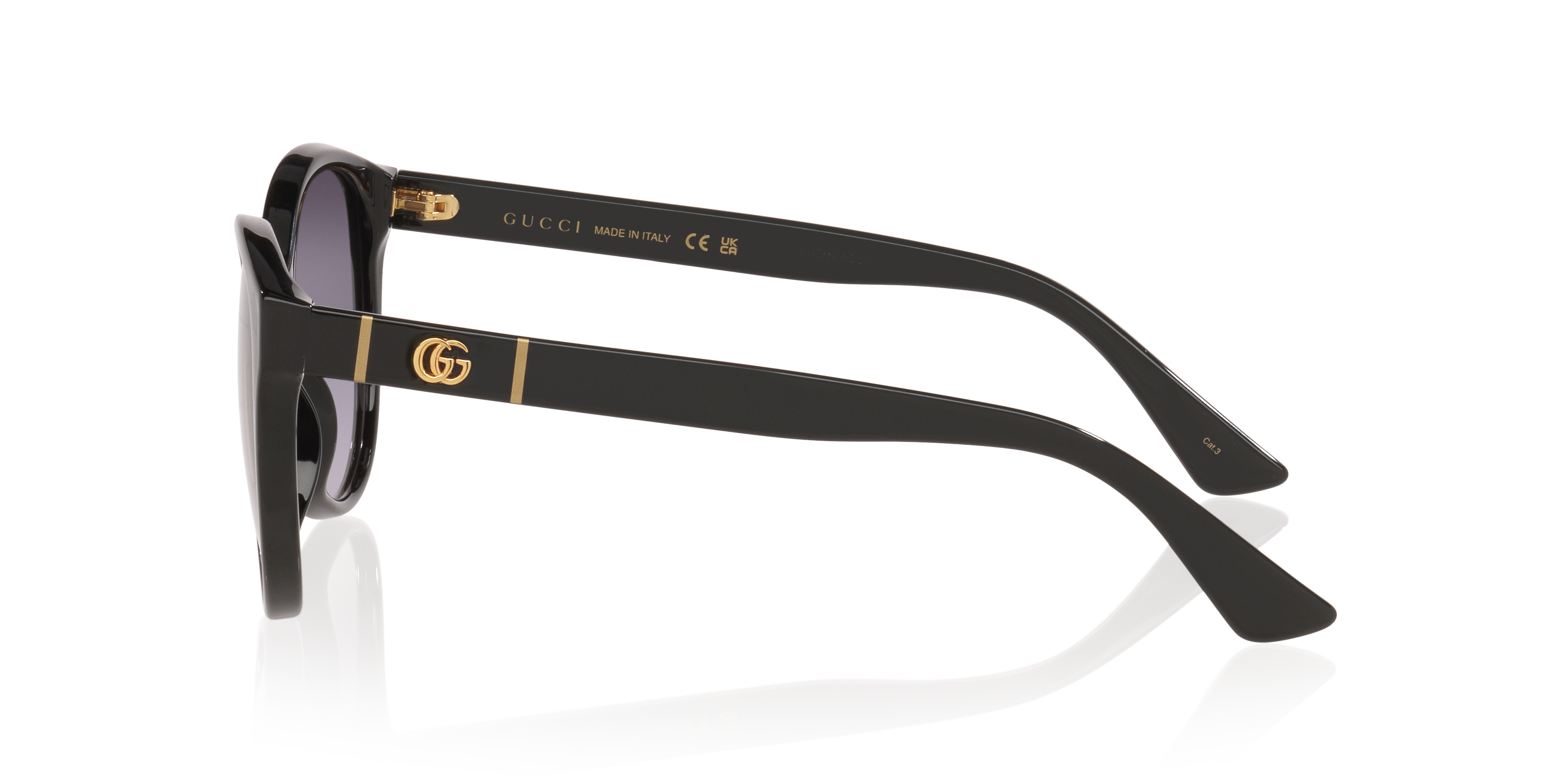 GG0631S Zwart KunststofSunglass Frames van B24, Zijaanzicht