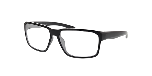 Rocket Matzwart KunststofEyeglass Frames van B24, Hoekweergave