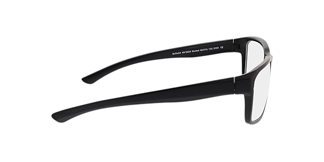 Rocket Matzwart KunststofEyeglass Frames van B24, Zijaanzicht