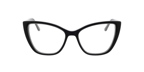Brille24 - Jane, Damen, Schwarz/Havana/Crystal Green / Crystal Pink, Größe: Large