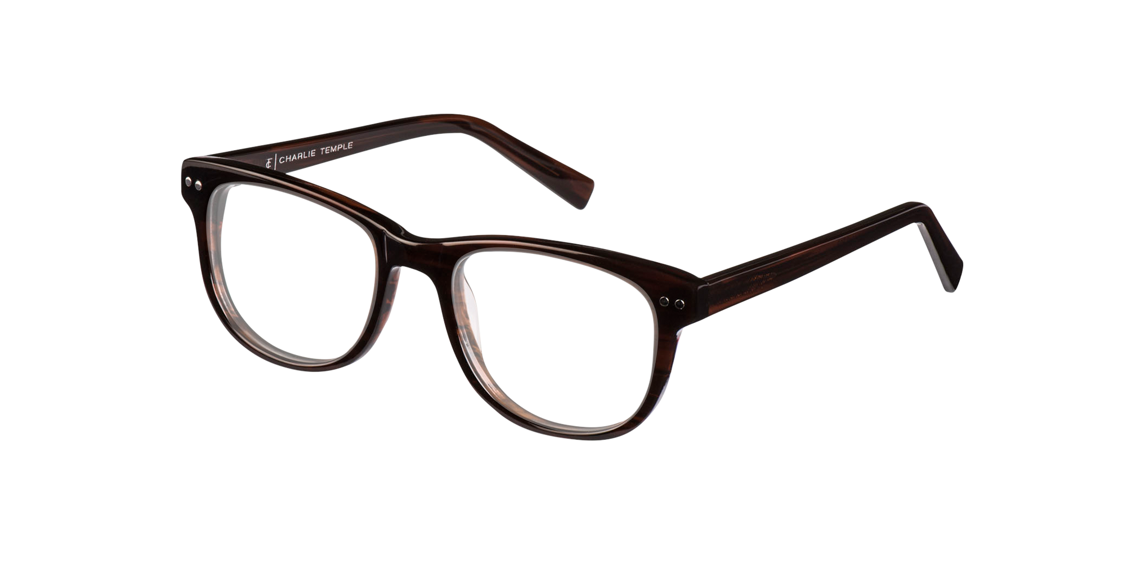 Lux Moonlight Tortoise AcetaatEyeglass Frames van B24, Hoekweergave