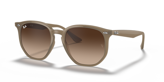 RB4306 Beige KunststoffSunglass Frames von B24, Dreiviertelansicht