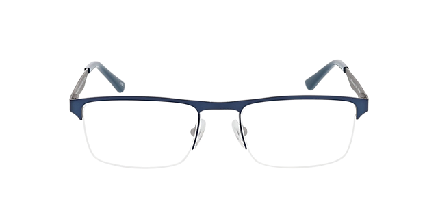 Vancouver Matt Blue & Matt Silver & Blue MetallEyeglass Frames von B24, Vorderansicht