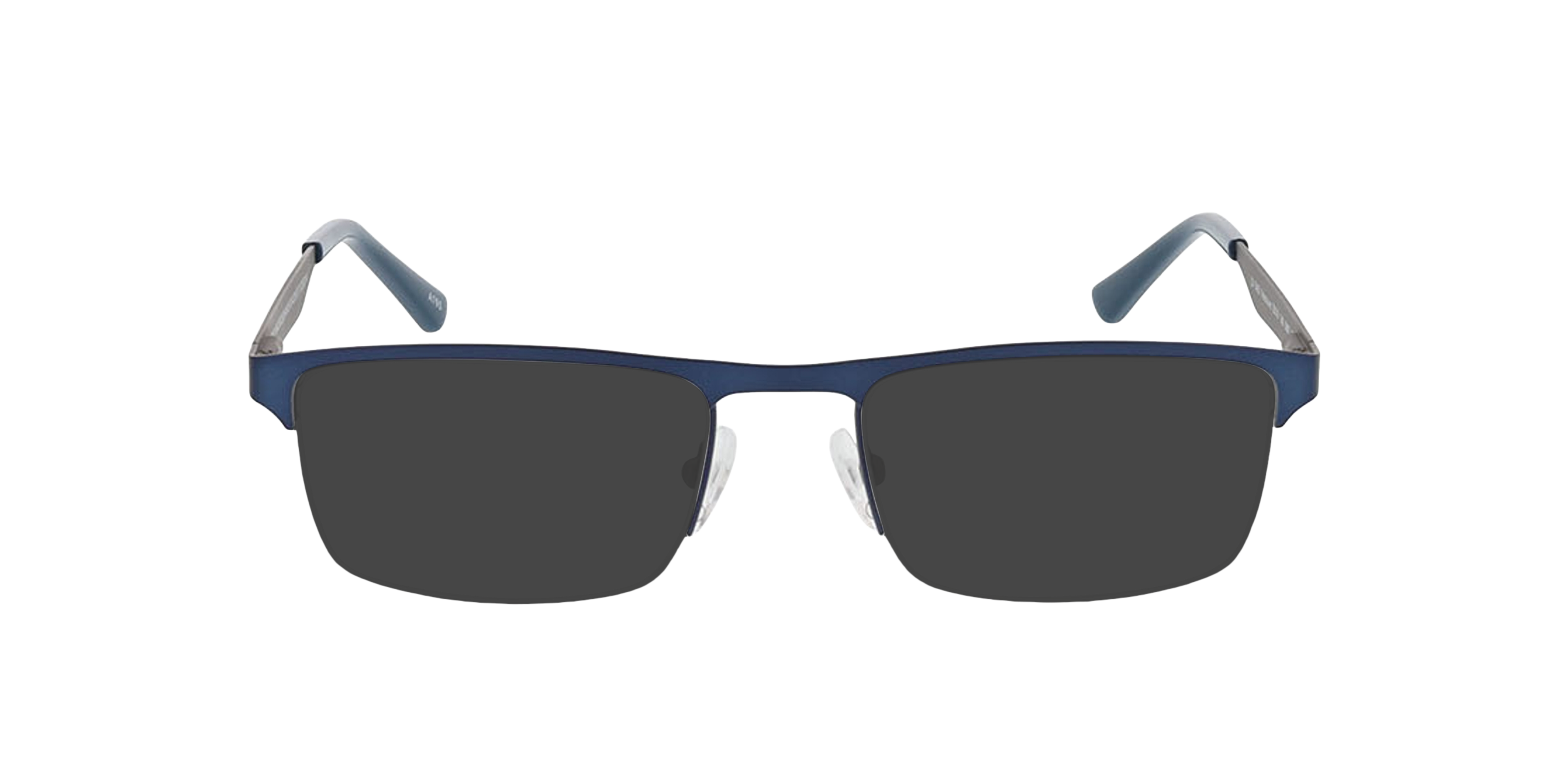 Vancouver Matt Blue  &  Matt Silver  &  Blue MetallEyeglass Frames von B24, mit getönten Gläsern