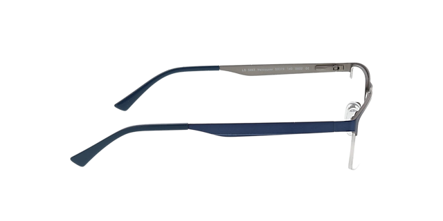 Vancouver Matt Blue & Matt Silver & Blue MetallEyeglass Frames von B24, Seitenansicht