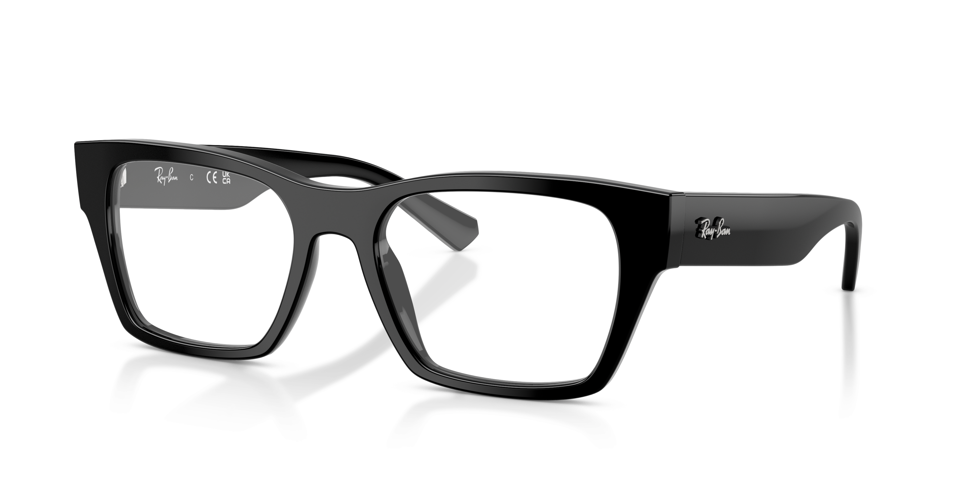 RB5448 Zwart AcetaatEyeglass Frames van B24, Hoekweergave