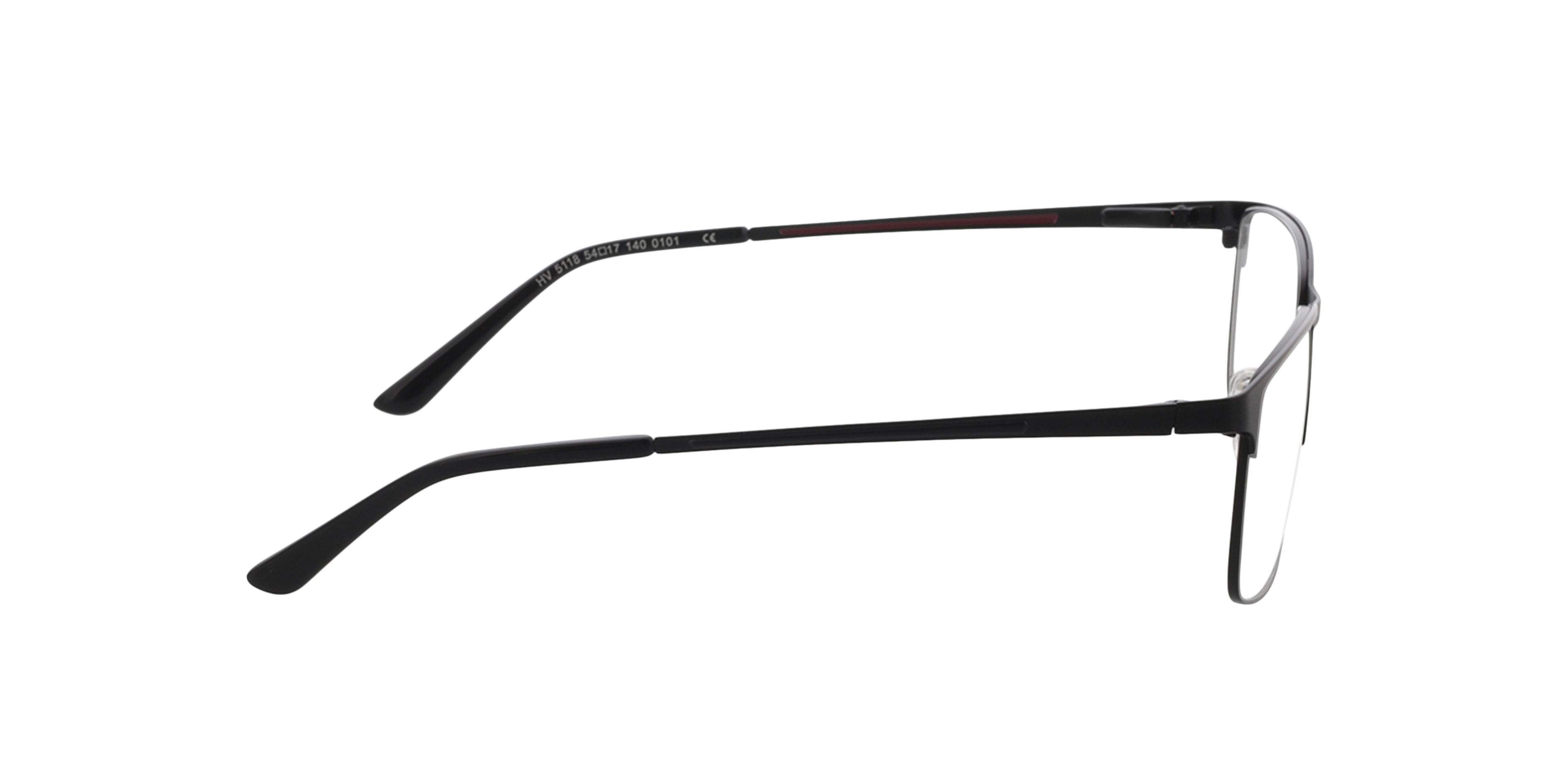 Bowie Mattschwarz MetallEyeglass Frames von B24, Seitenansicht