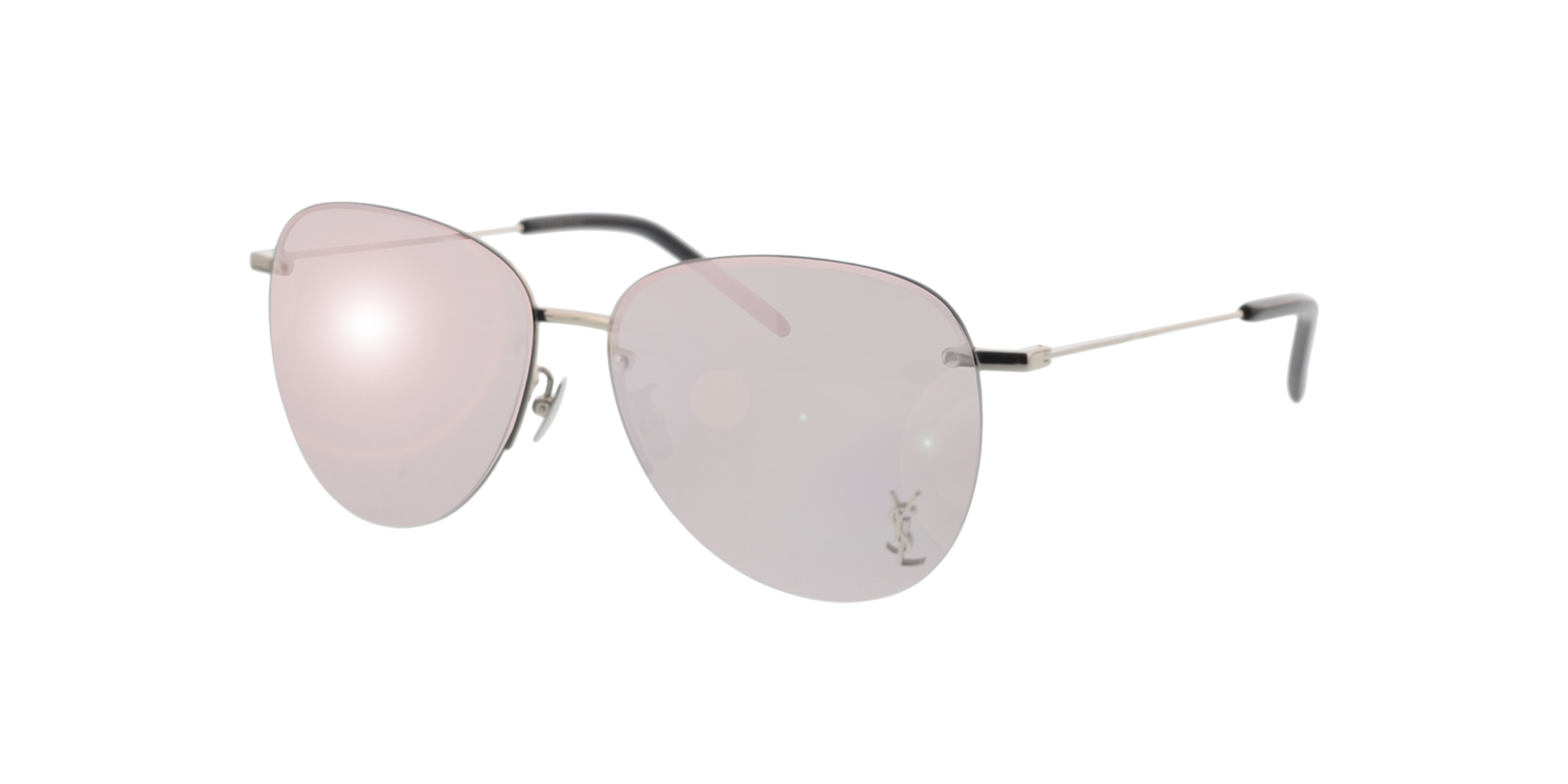 SL 328/K M Silber MetallSunglass Frames von B24, Dreiviertelansicht
