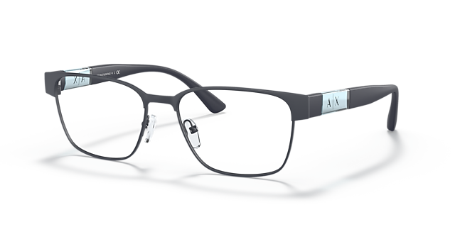 AX1052 Matt Blau MetallEyeglass Frames von B24, Dreiviertelansicht