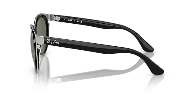 RB3710 Zwart op zilver MetaalSunglass Frames van B24, Zijaanzicht
