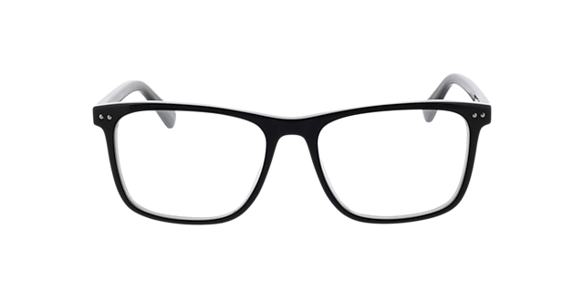 CHICAGO Trilayer Black  &  Grey AcetatEyeglass Frames von B24, Vorderansicht