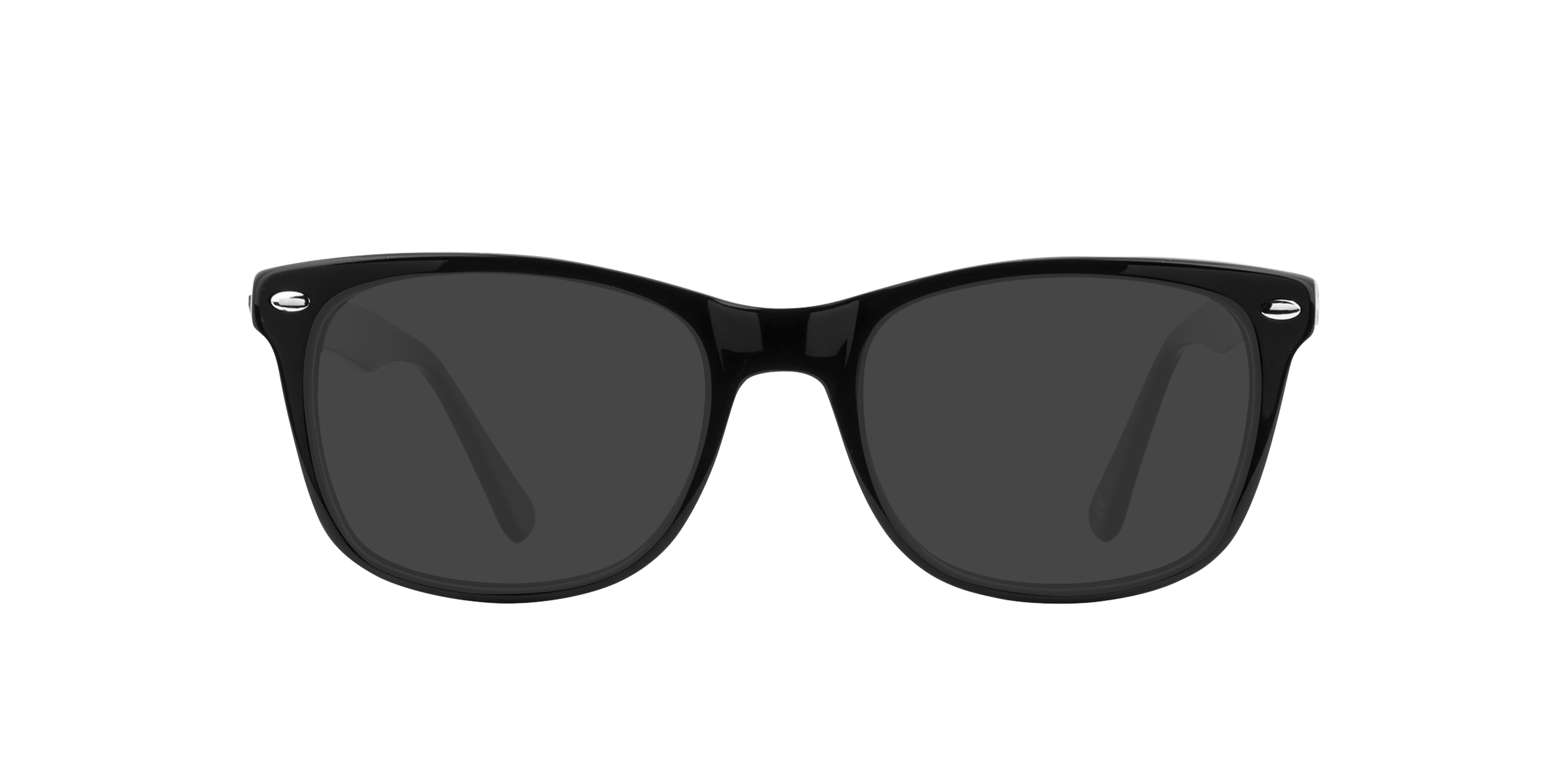 Charlie CT Jet Black AcetaatEyeglass Frames van B24, met getinte lenzen