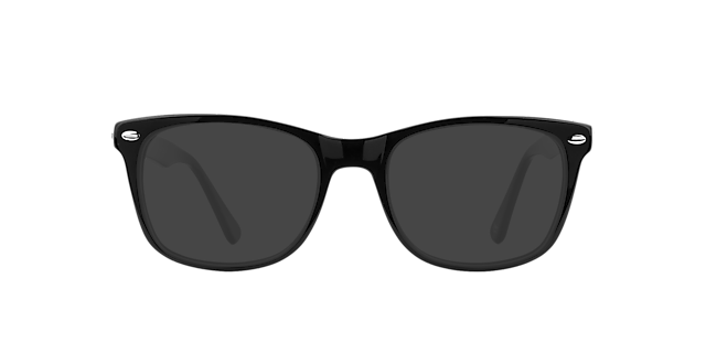 Charlie CT Jet Black AcetaatEyeglass Frames van B24, met getinte lenzen