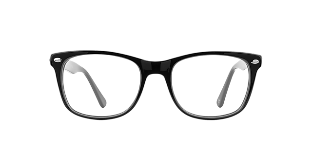 Charlie CT Jet Black AcetaatEyeglass Frames van B24, Vooraanzicht