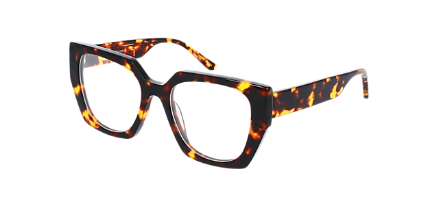 Regina Havana Brown AcetaatEyeglass Frames van B24, Hoekweergave