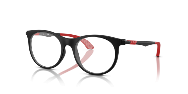 RB9082V Optics Kids Matzwart KunststofEyeglass Frames van B24, Hoekweergave