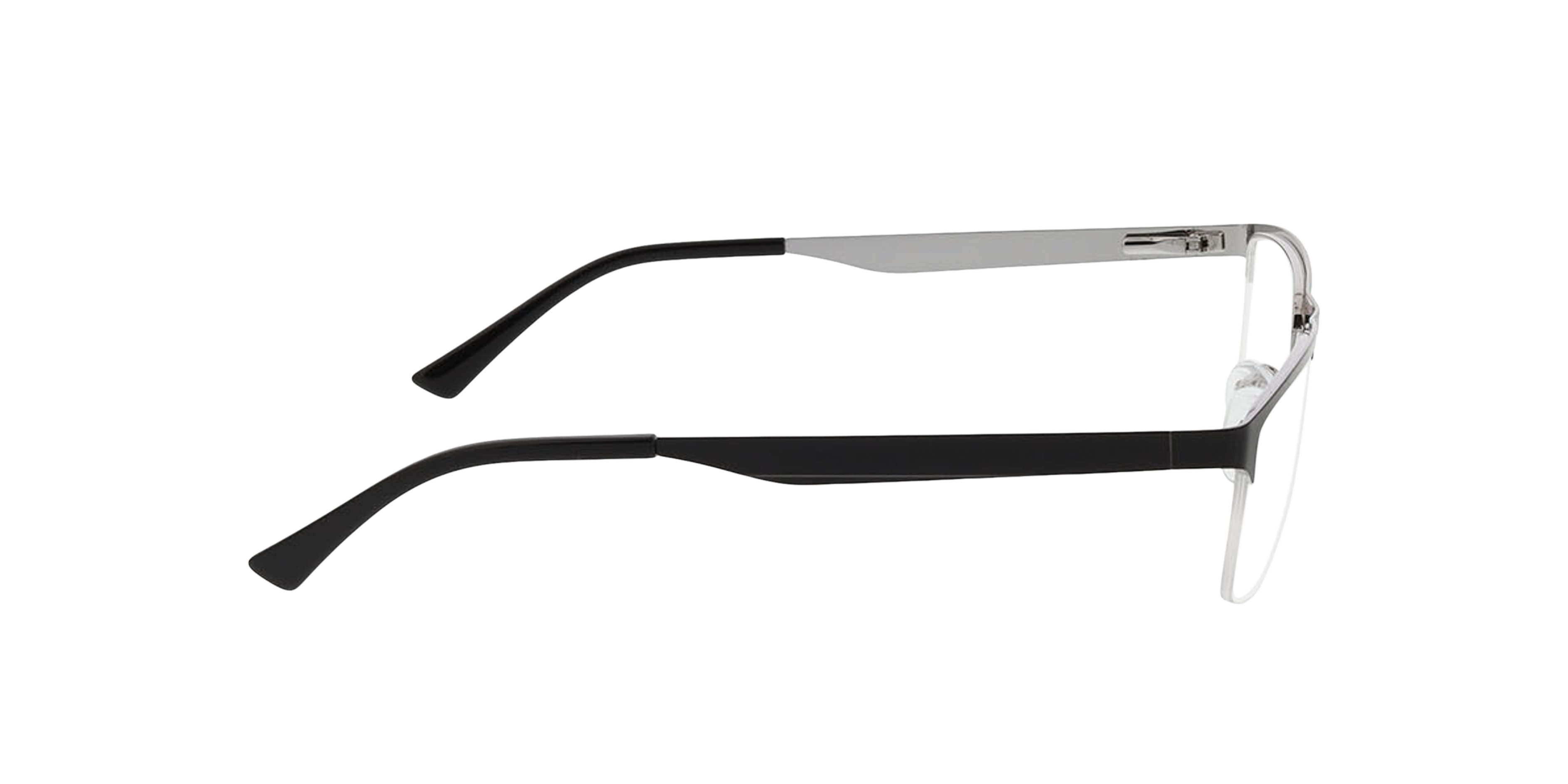 Vancouver Zwart & Zilver MetaalEyeglass Frames van B24, Zijaanzicht
