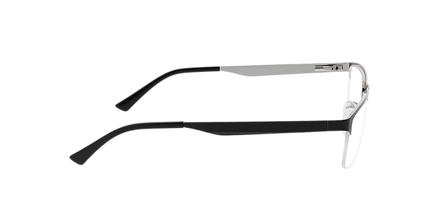 Vancouver Zwart & Zilver MetaalEyeglass Frames van B24, Zijaanzicht