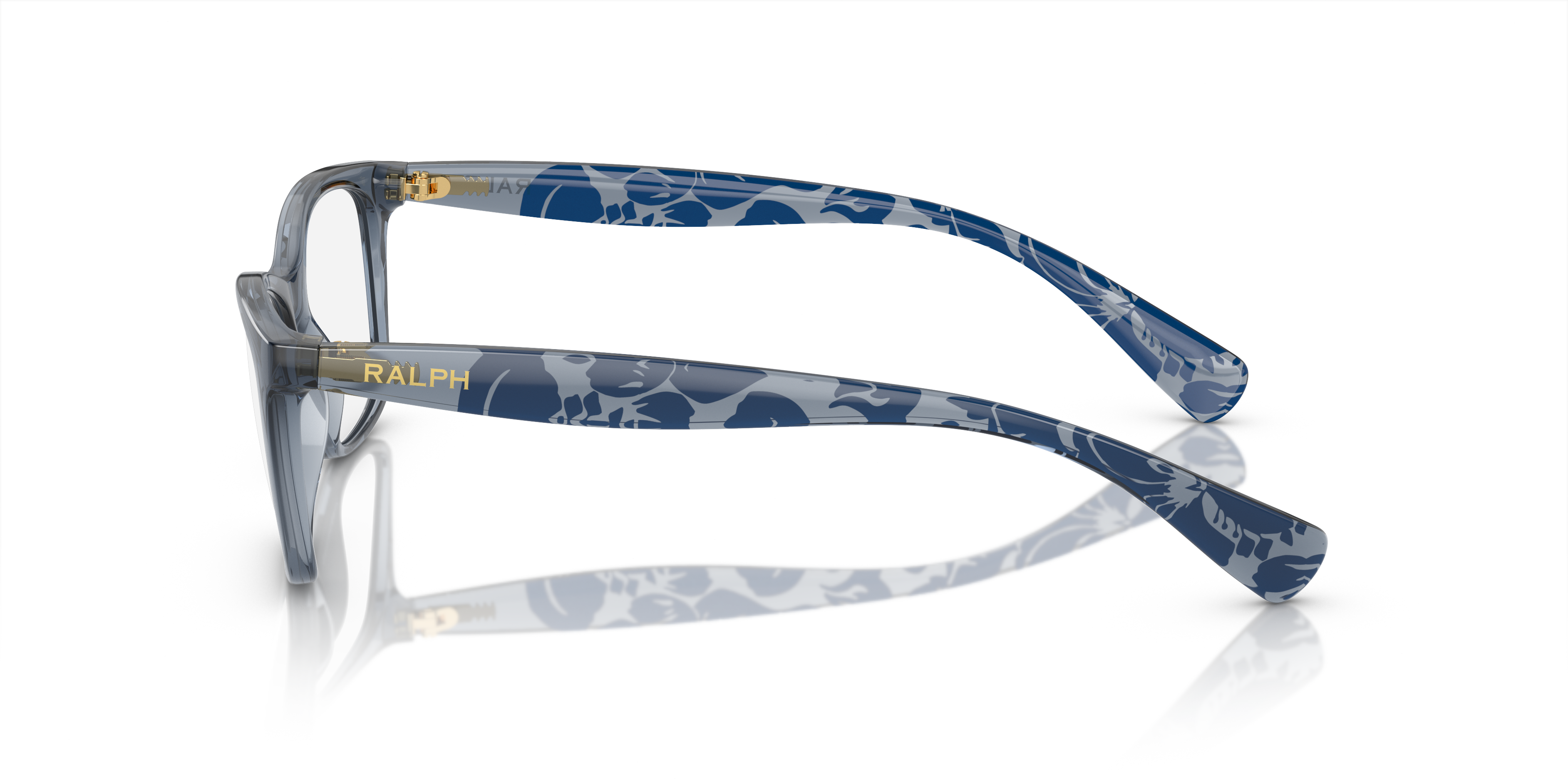 RA7071 Shiny Trasparent Blue KunststoffEyeglass Frames von B24, Seitenansicht