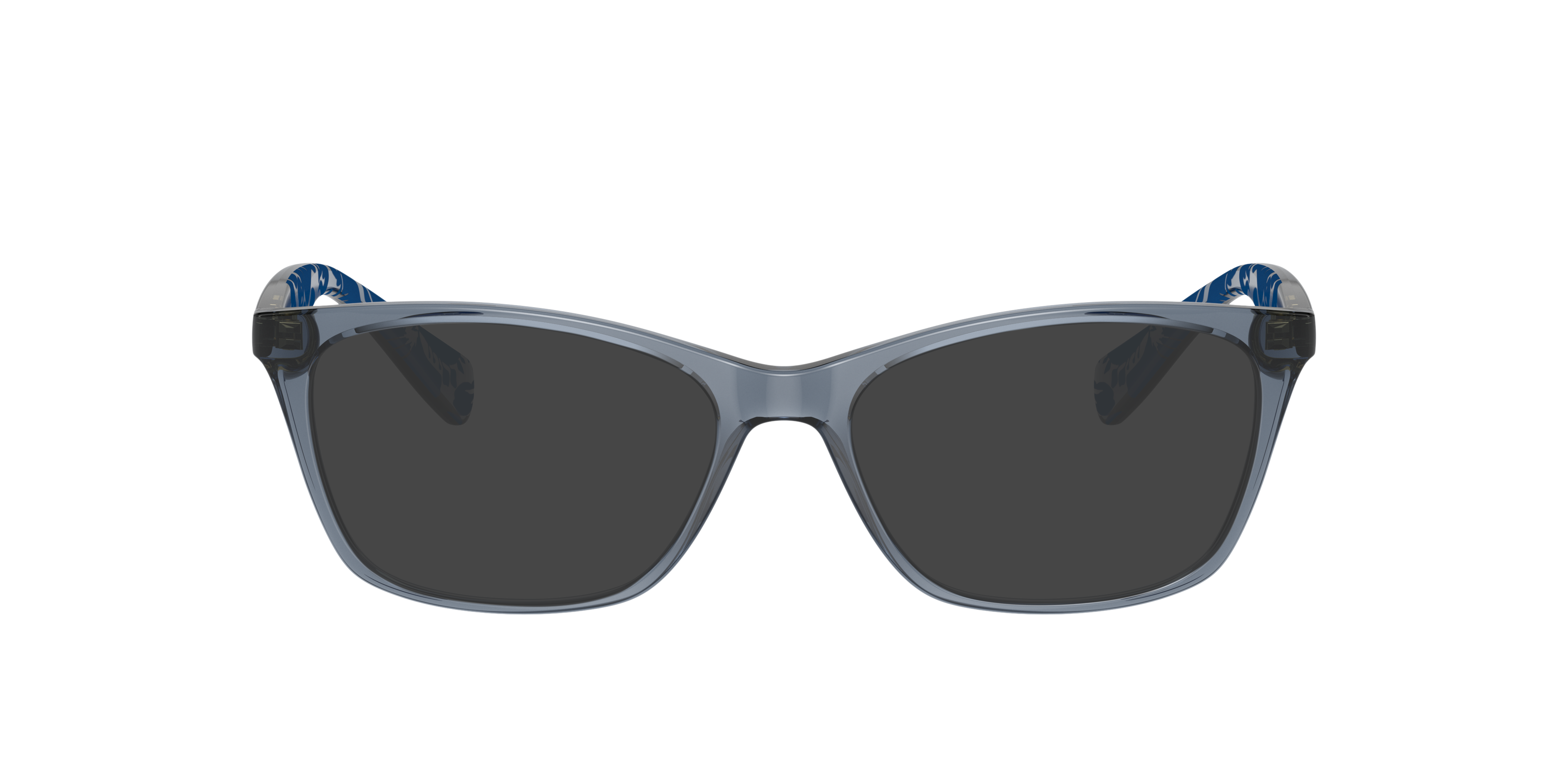 RA7071 Shiny Trasparent Blue KunststoffEyeglass Frames von B24, mit getönten Gläsern