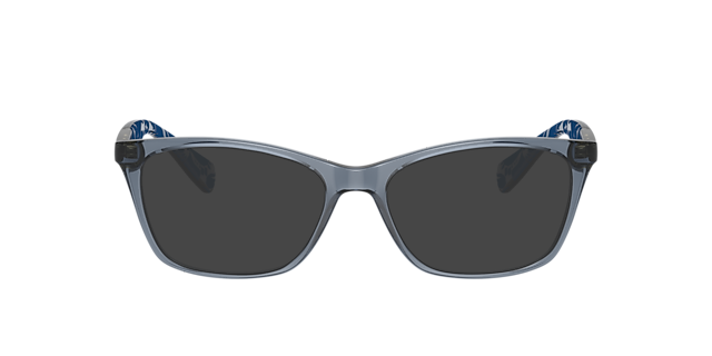 RA7071 Shiny Trasparent Blue KunststoffEyeglass Frames von B24, mit getönten Gläsern