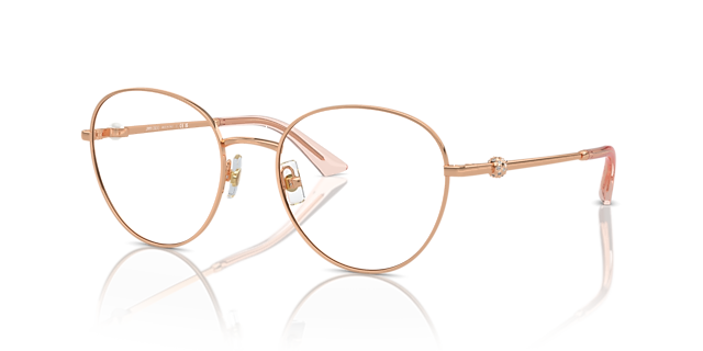 JC2004HB Rotgold MetallEyeglass Frames von B24, Dreiviertelansicht