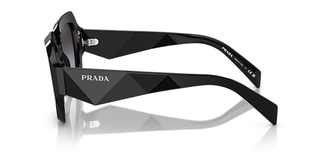 PR 28ZS Zwart AcetaatSunglass Frames van B24, Zijaanzicht