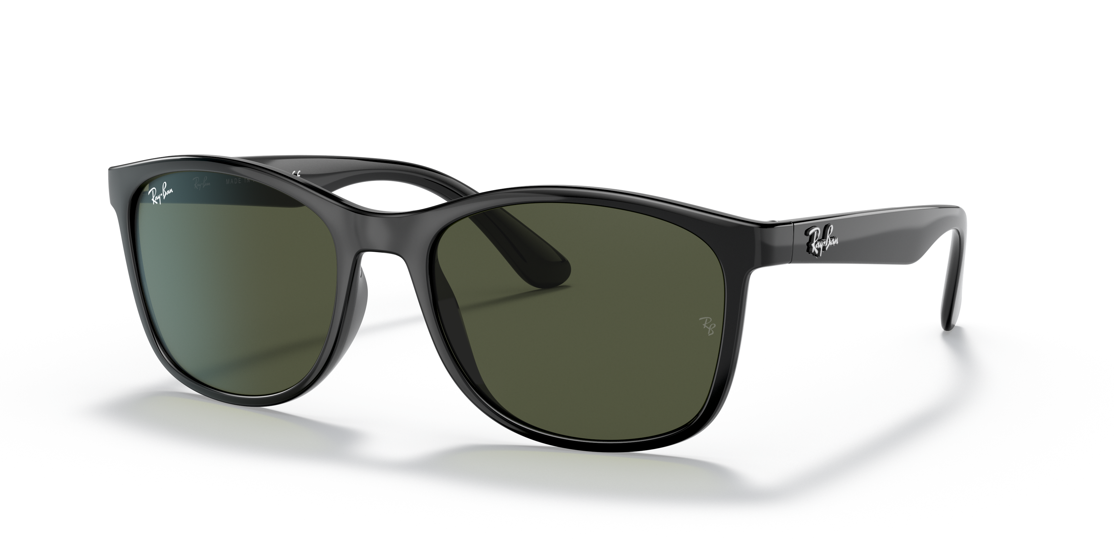RB4374 Zwart KunststofSunglass Frames van B24, Hoekweergave