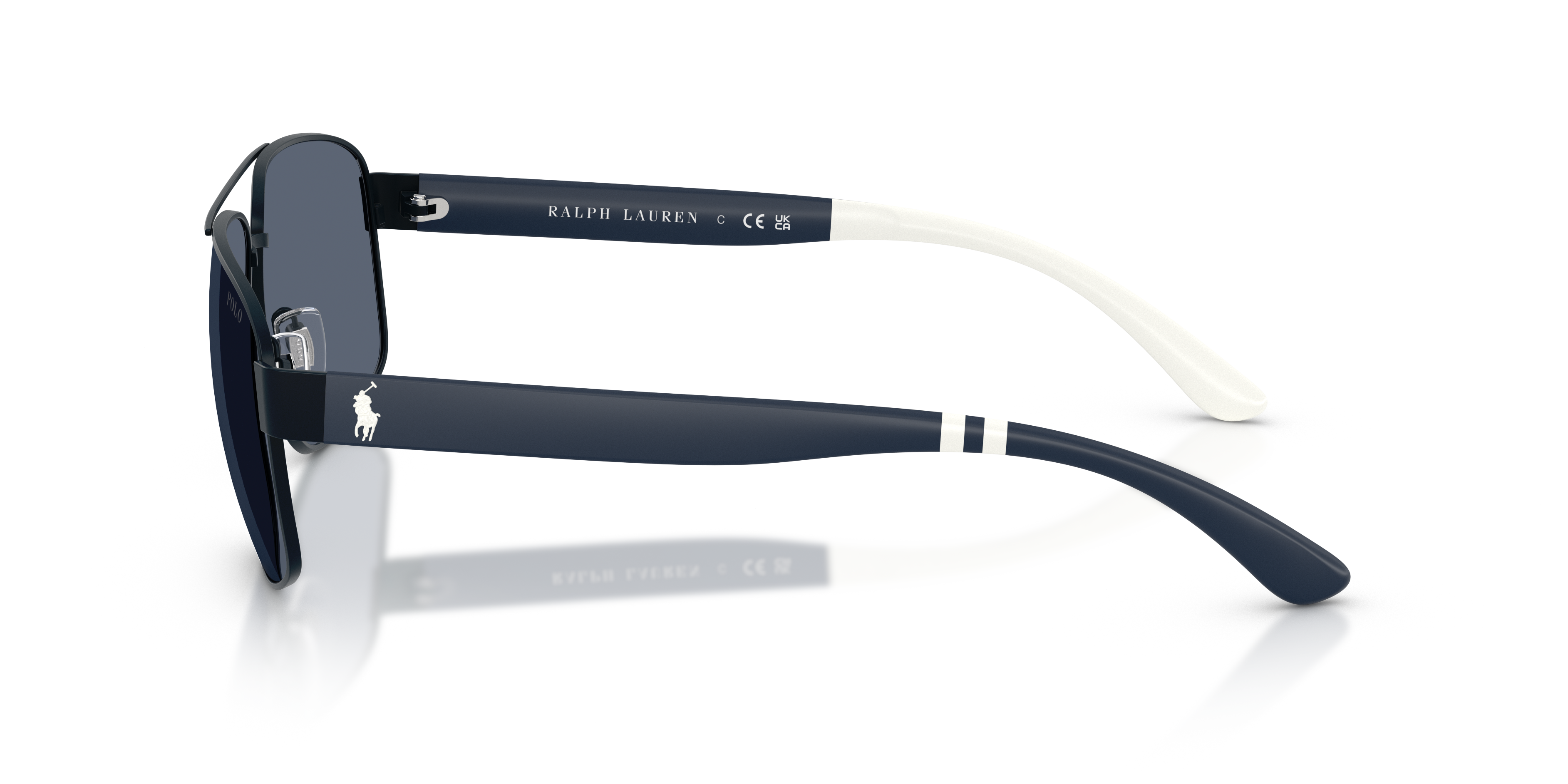 PH3112 Mat marineblauw MetaalSunglass Frames van B24, Zijaanzicht