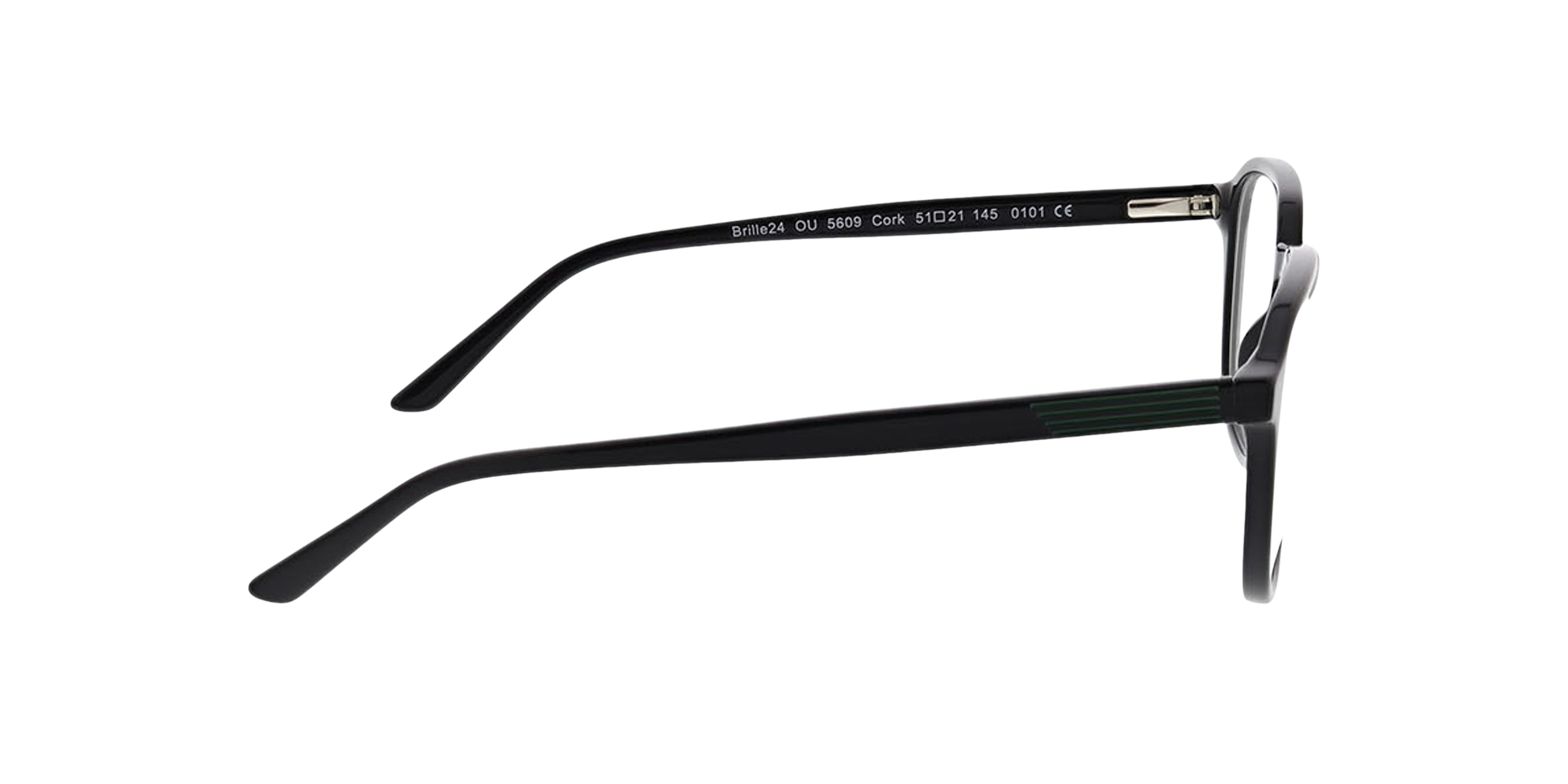 Cork Zwart AcetaatEyeglass Frames van B24, Zijaanzicht