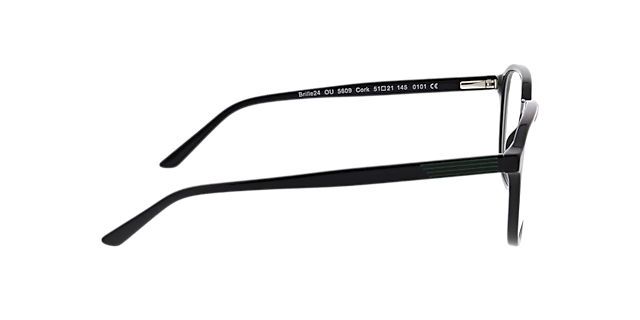 Cork Schwarz AcetatEyeglass Frames von B24, Seitenansicht