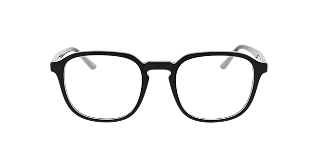 Cork Schwarz AcetatEyeglass Frames von B24, Vorderansicht