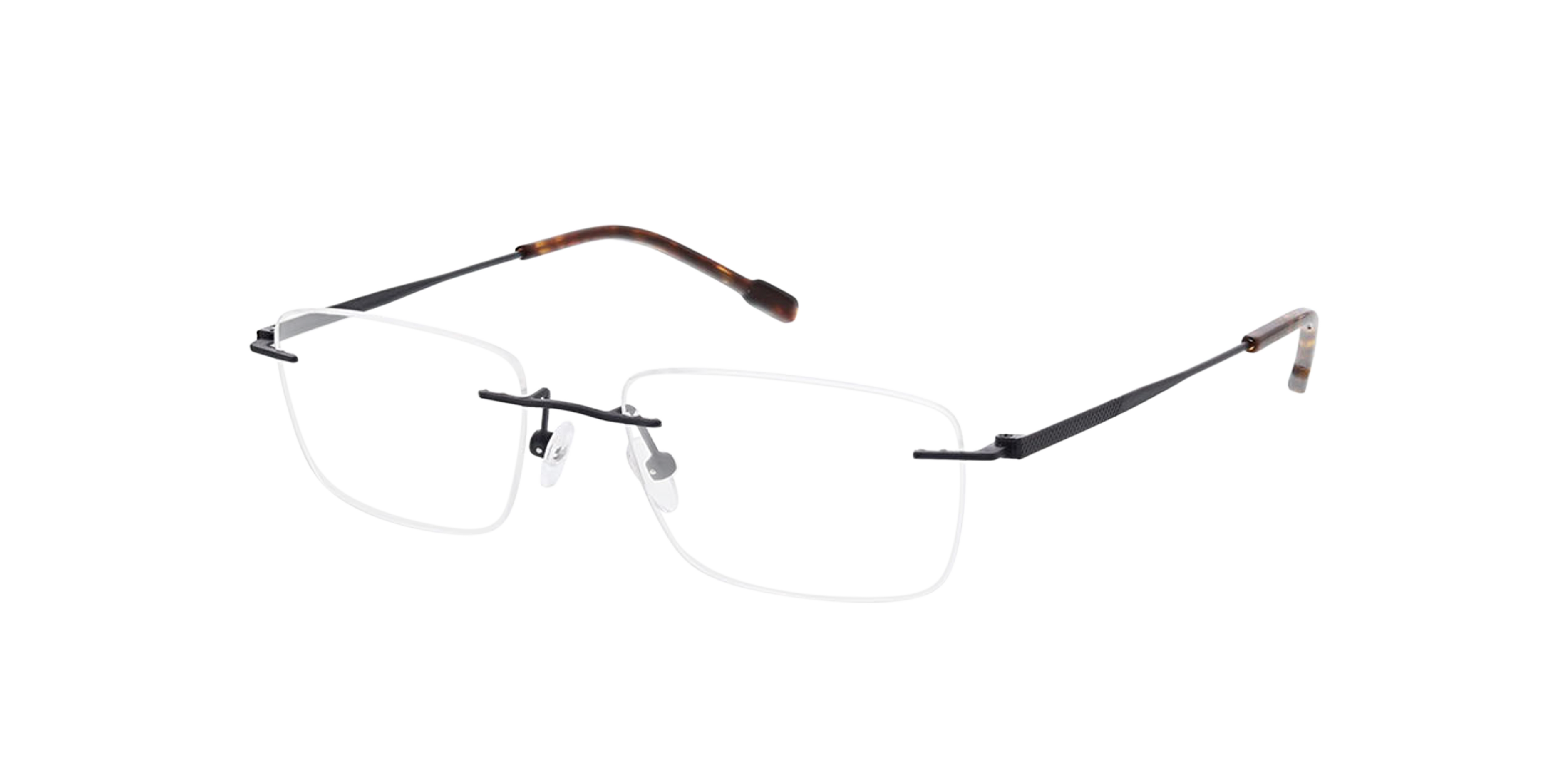 Freetown Matblauw MetaalEyeglass Frames van B24, Hoekweergave