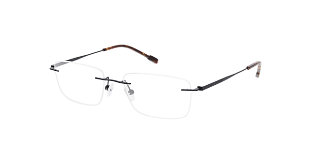 Freetown Mattblau MetallEyeglass Frames von B24, Dreiviertelansicht