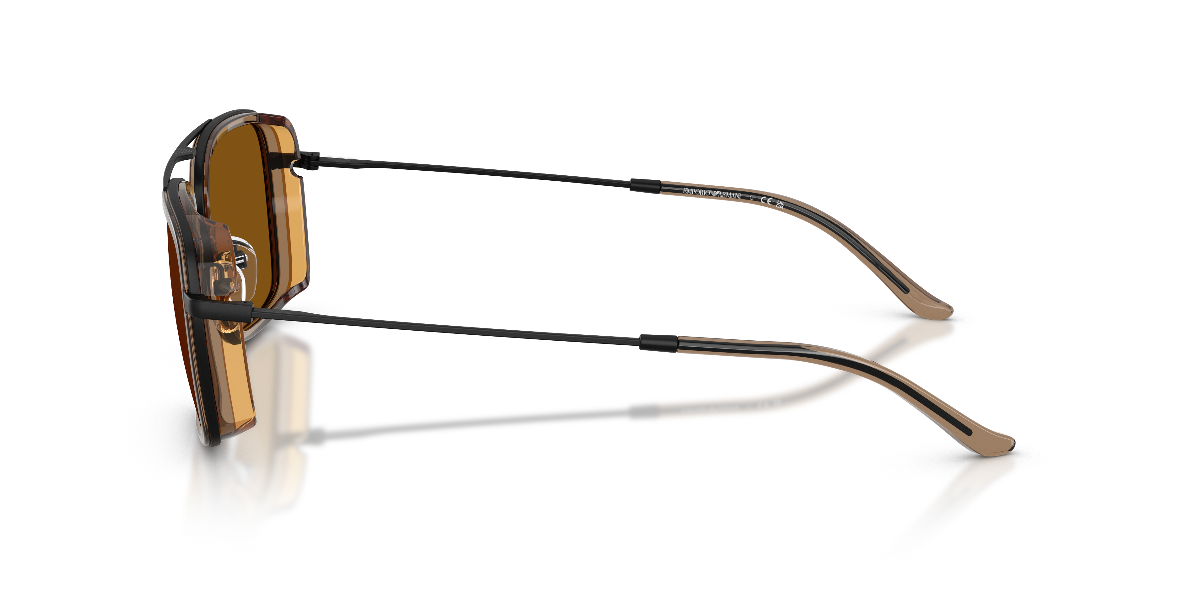 EA2162 Matt Schwarz MetallSunglass Frames von B24, Seitenansicht