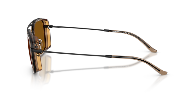 EA2162 Matt Schwarz MetallSunglass Frames von B24, Seitenansicht