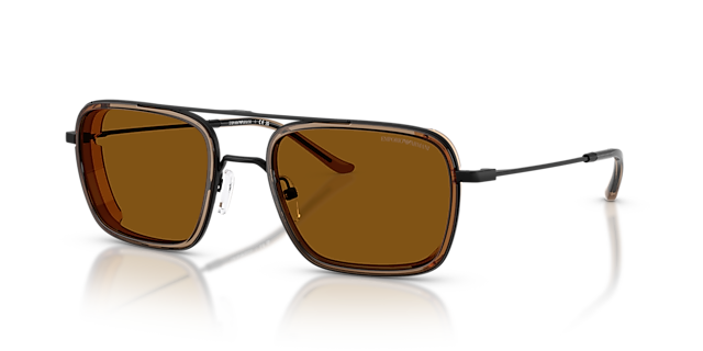 EA2162 Matt Schwarz MetallSunglass Frames von B24, Dreiviertelansicht
