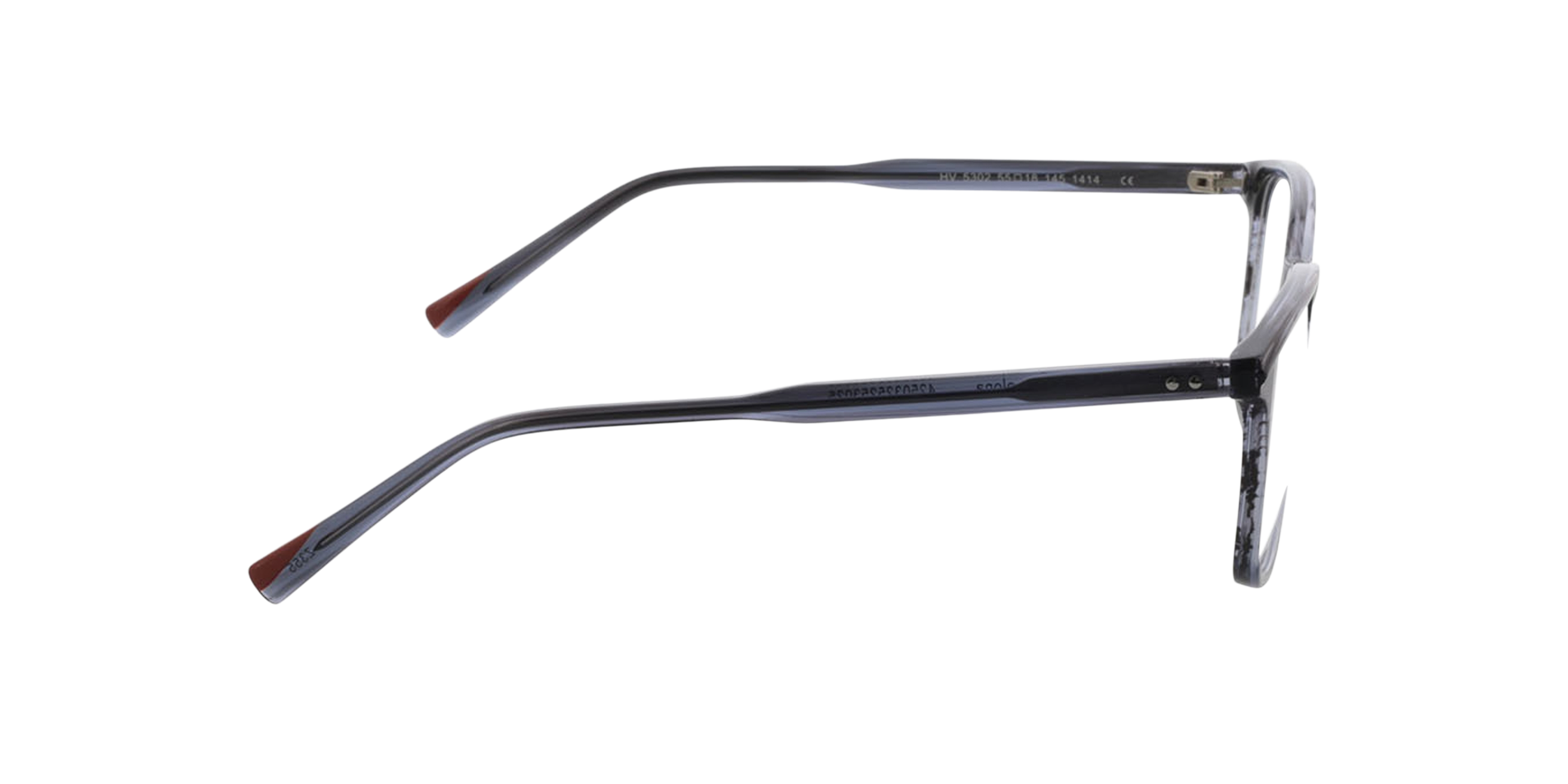 Barcelona Crystal Grey Horn AcetatEyeglass Frames von B24, Seitenansicht