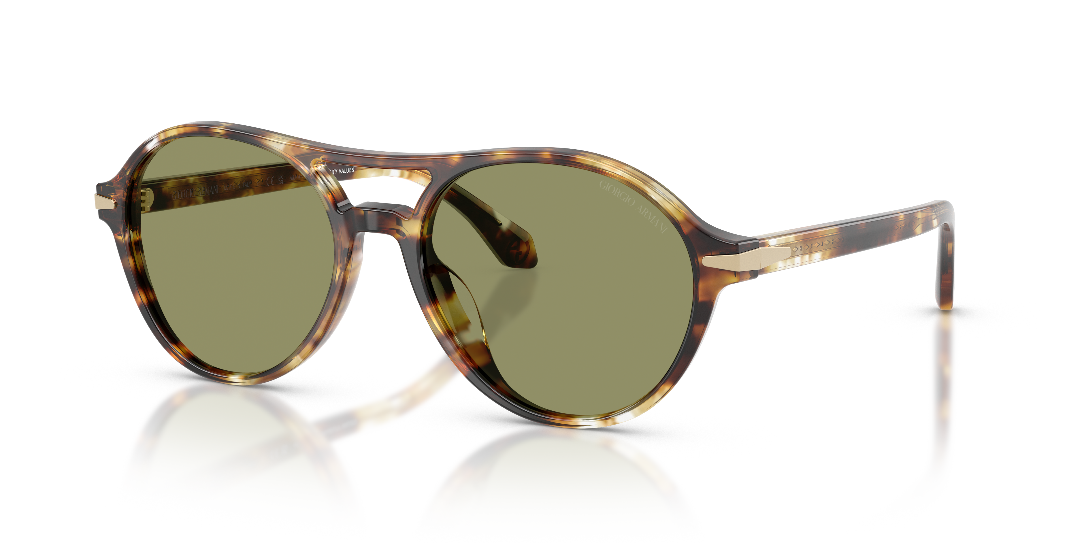 AR8236U Yellow Havana AcetatSunglass Frames von B24, Dreiviertelansicht