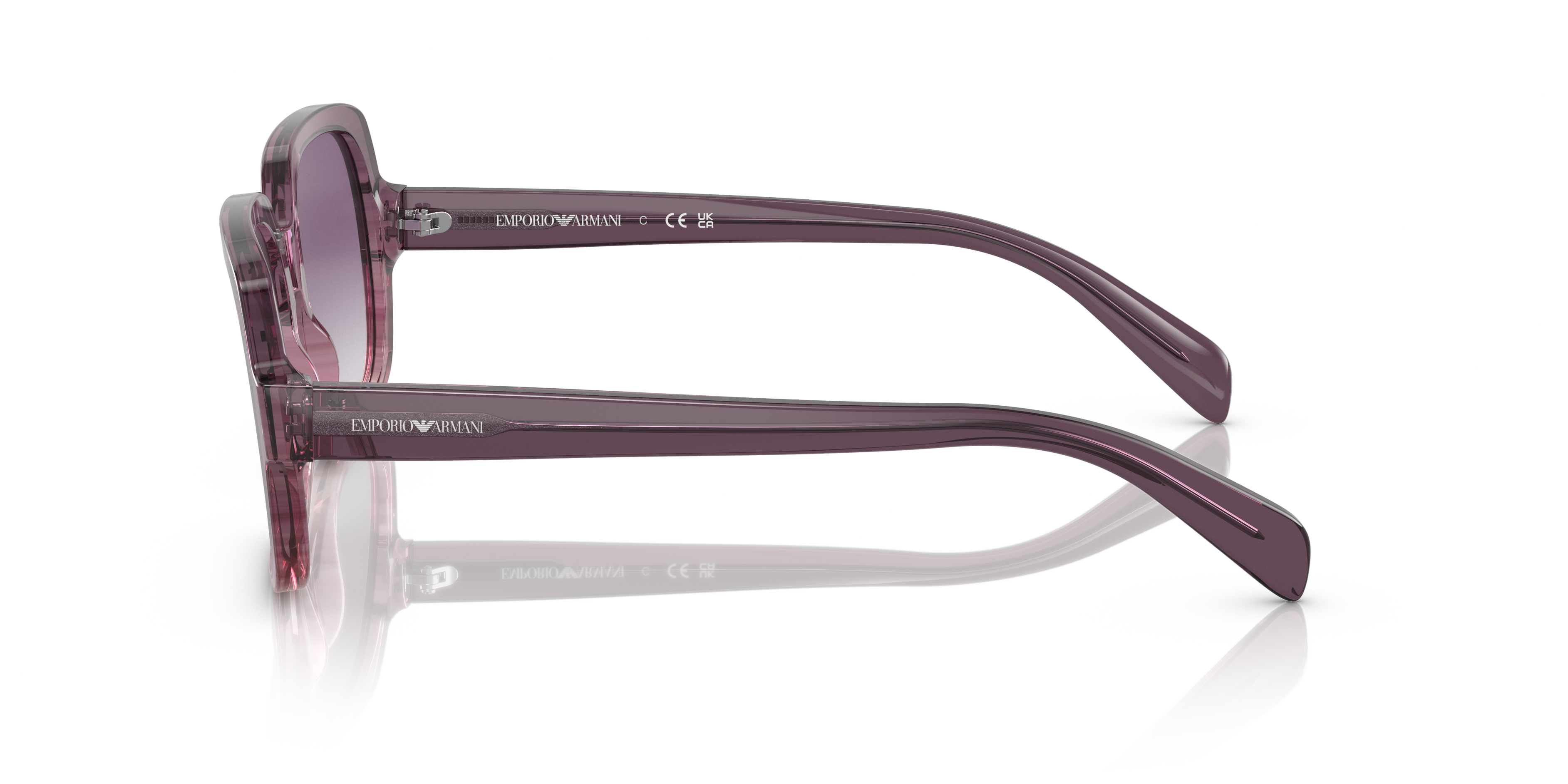 EA4195 Gradiënt Violet AcetaatSunglass Frames van B24, Zijaanzicht