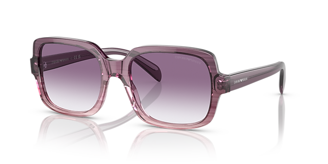 EA4195 Gradiënt Violet AcetaatSunglass Frames van B24, Hoekweergave