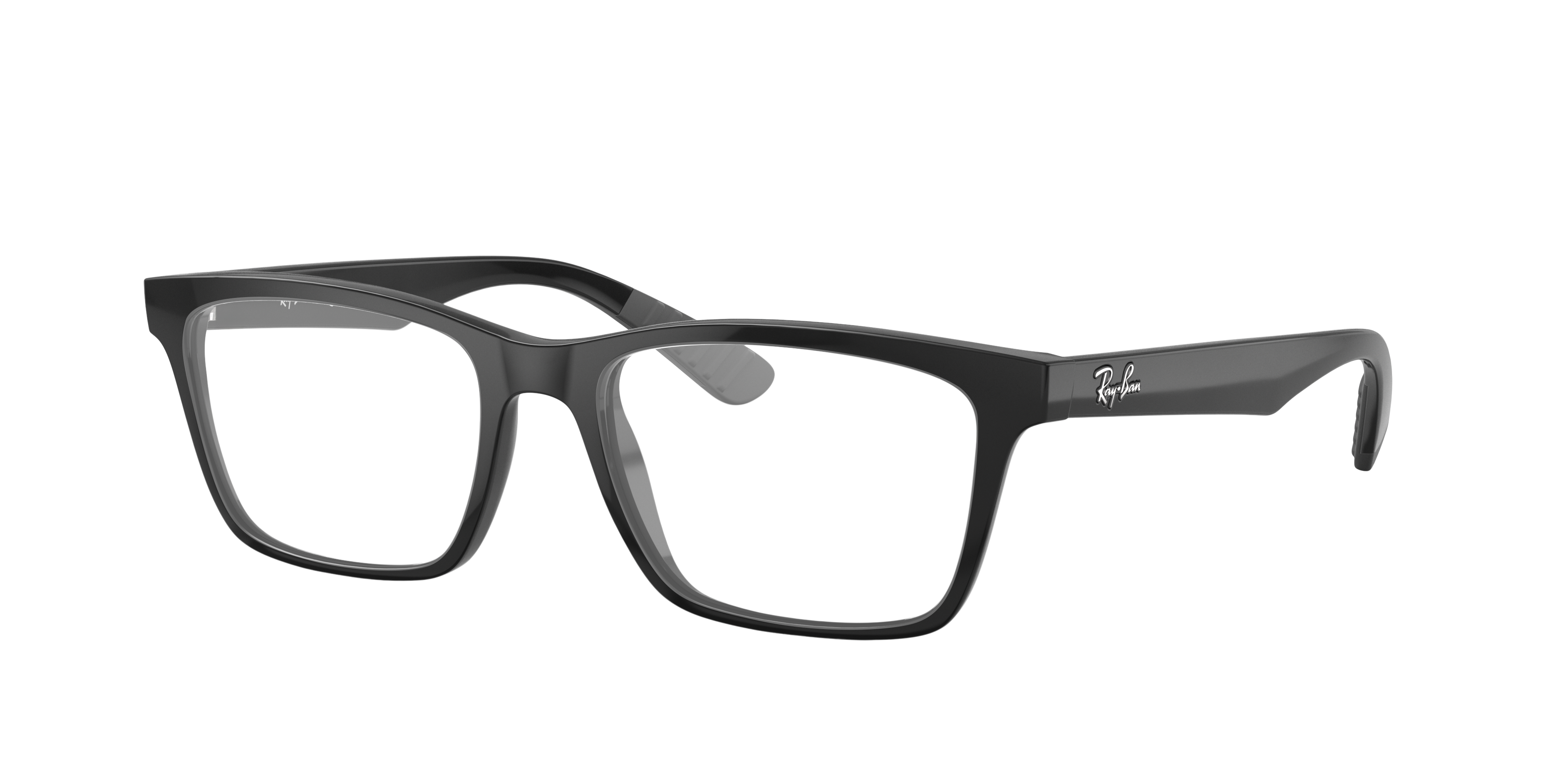 RB7025 Schwarz KunststoffEyeglass Frames von B24, Dreiviertelansicht