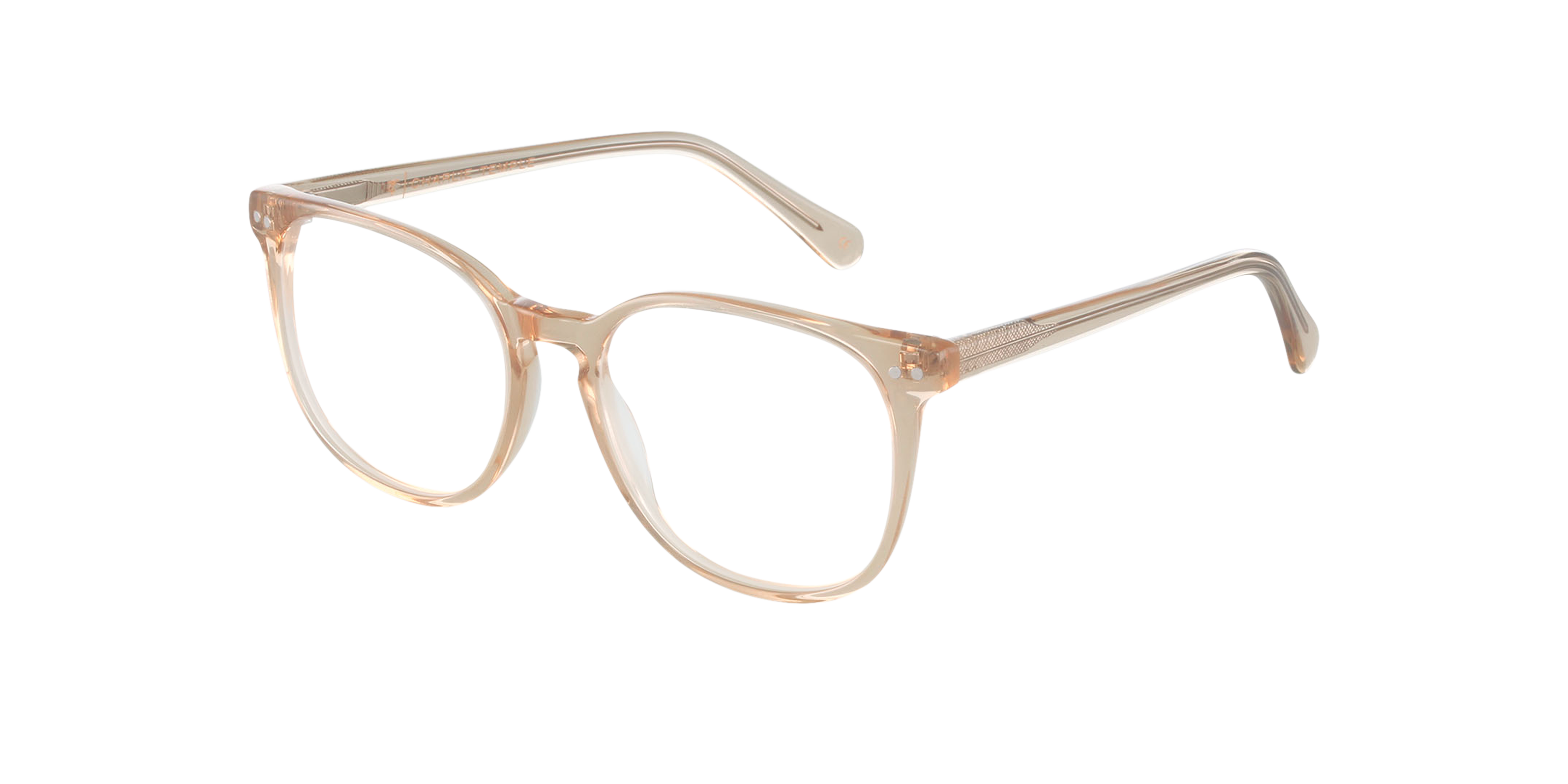 BARRON Crystal Peach AcetaatEyeglass Frames van B24, Hoekweergave