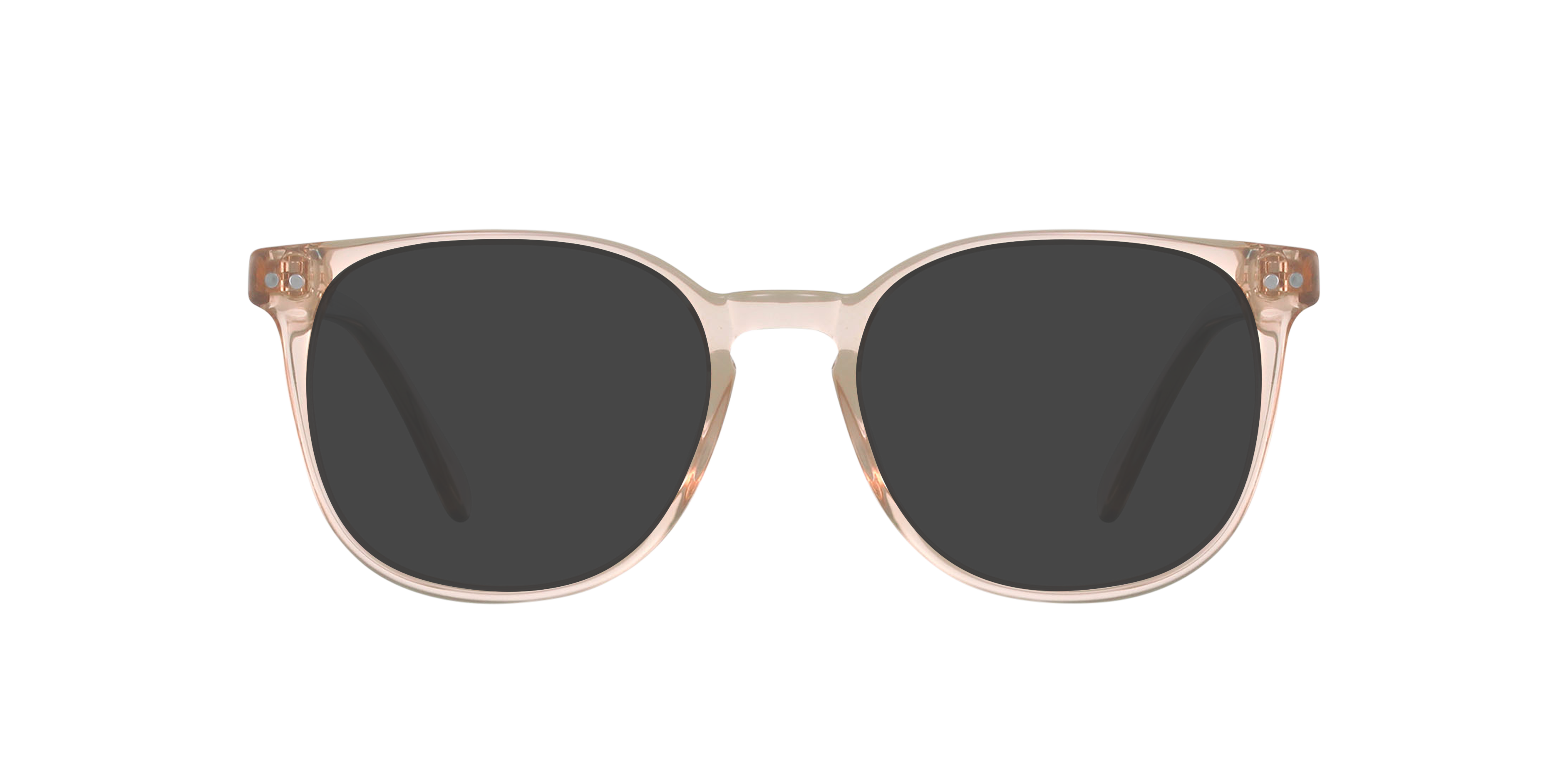 BARRON Crystal Peach AcetaatEyeglass Frames van B24, met getinte lenzen