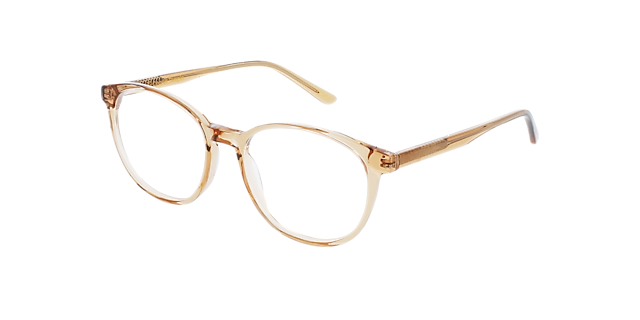 Sofia Crystal Caramel AcetaatEyeglass Frames van B24, Hoekweergave