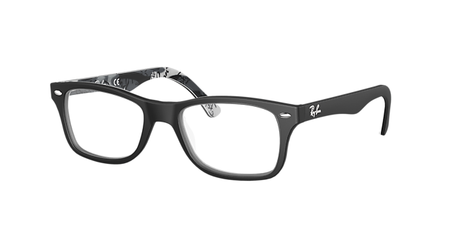 RB5228 Schwarz AcetatEyeglass Frames von B24, Dreiviertelansicht