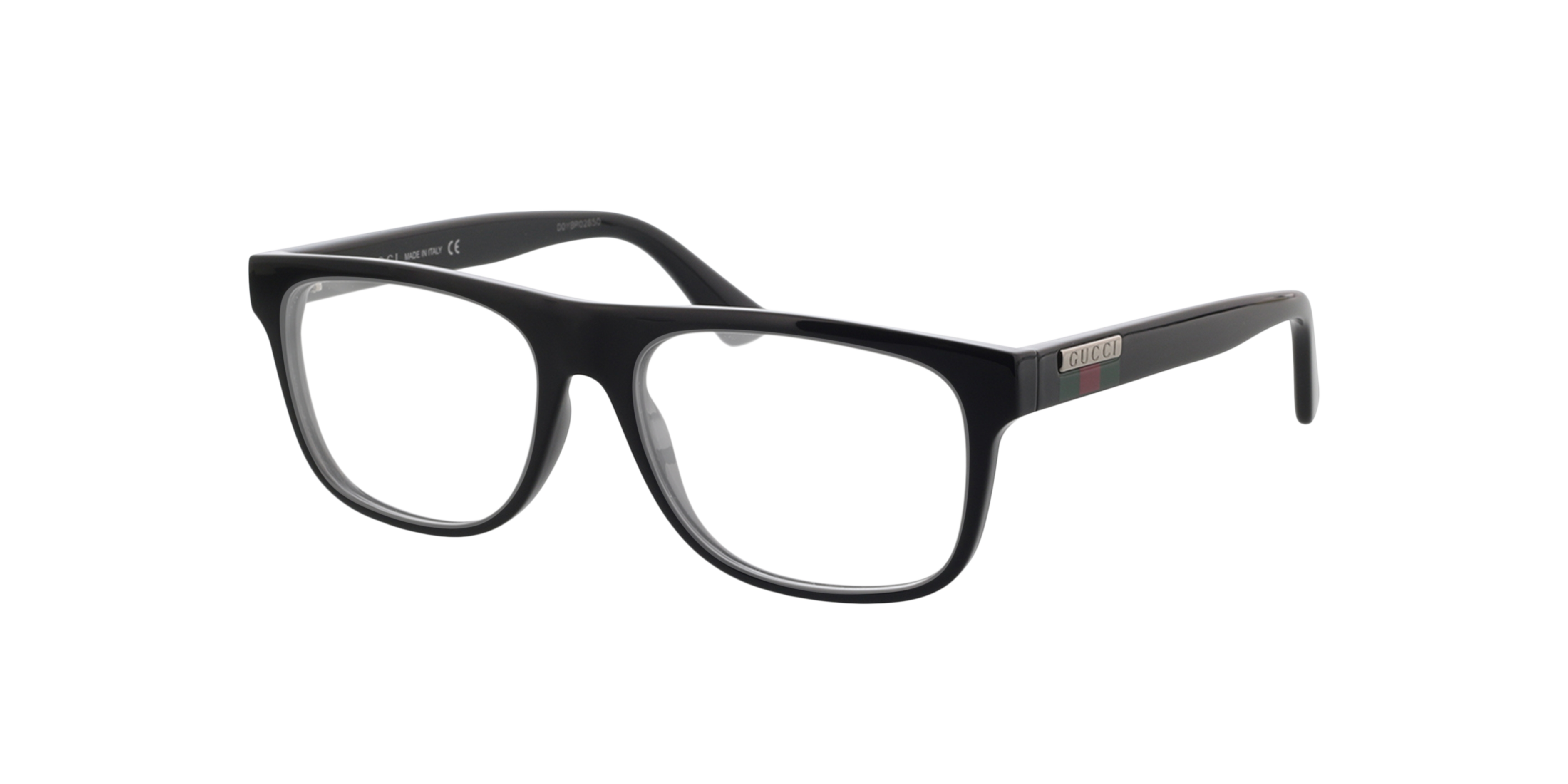 GG1117O Zwart KunststofEyeglass Frames van B24, Hoekweergave