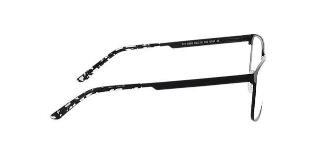 Aprilia Mattschwarz MetallEyeglass Frames von B24, Seitenansicht